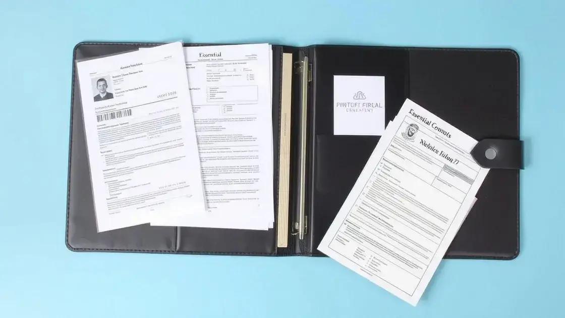 Essential documents for emergency aid requests
