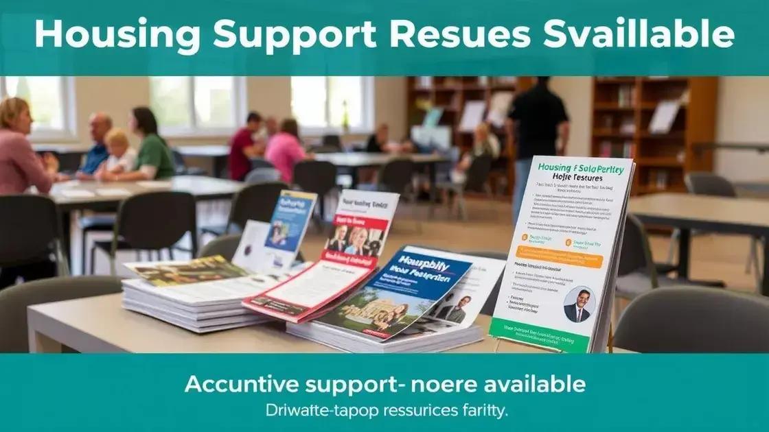 Types of housing support available Types of housing support available